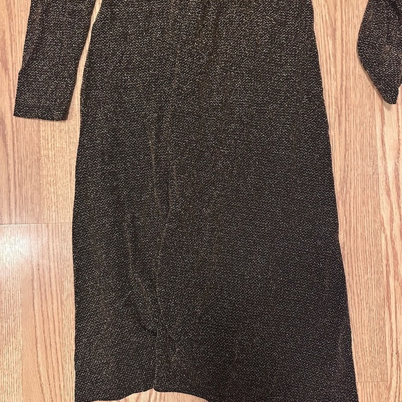 Long Sleeve Black Sparkle Glitter Dress Size Small‎ - Picture 6 of 7